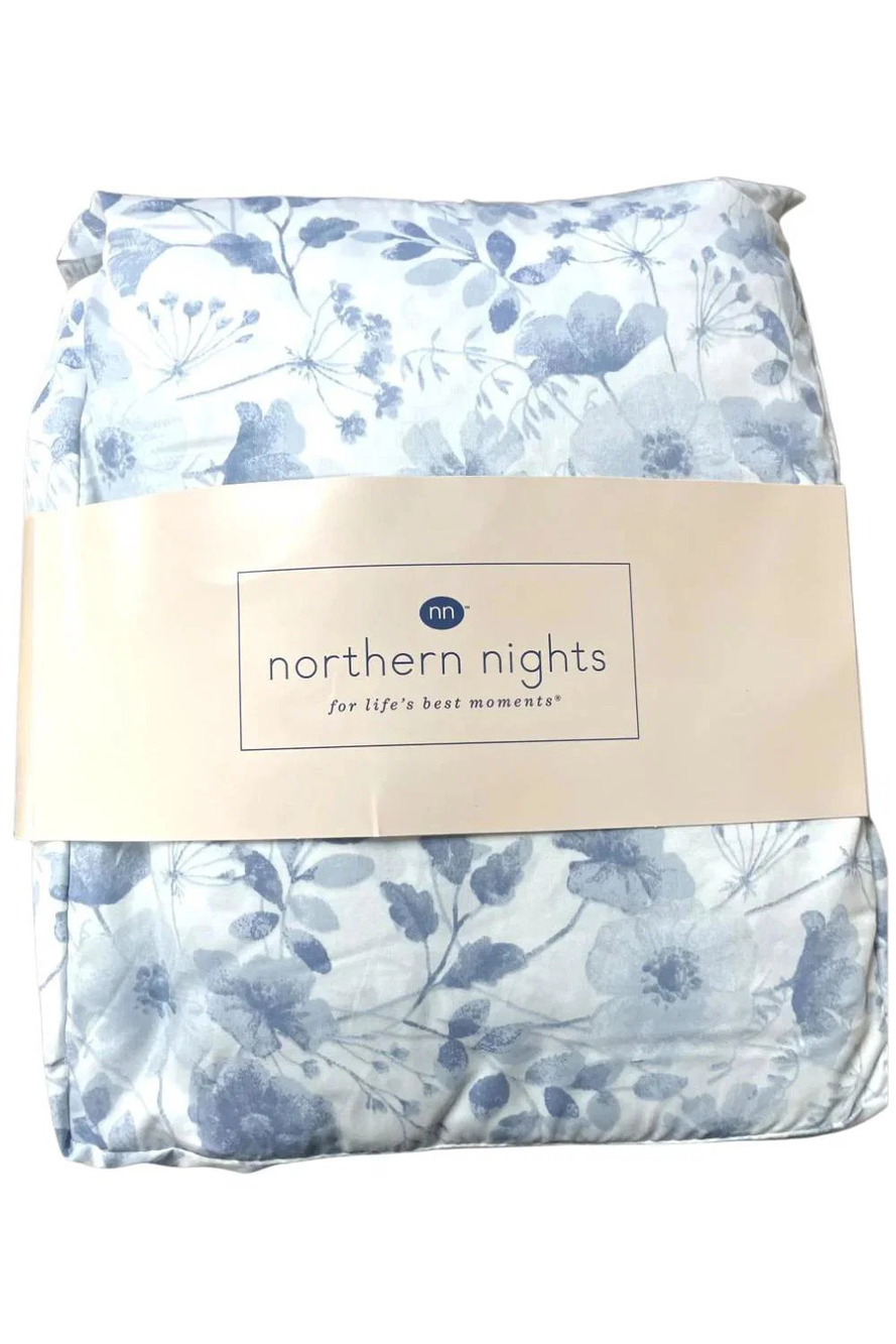 Northern Nights 500TC Egyptian Cotton Sheet Set Blue Floral